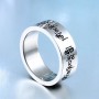 BEIER Fashion Men's High Polished Stainless Steel Buddhism Mantra Ring Bring Lucky Jewelry BR-R072